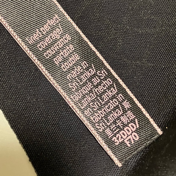 Victoria's Secret Lined Perfect Coverage Black Dotted Underwire 32DDD Bra - Picture 8 of 9